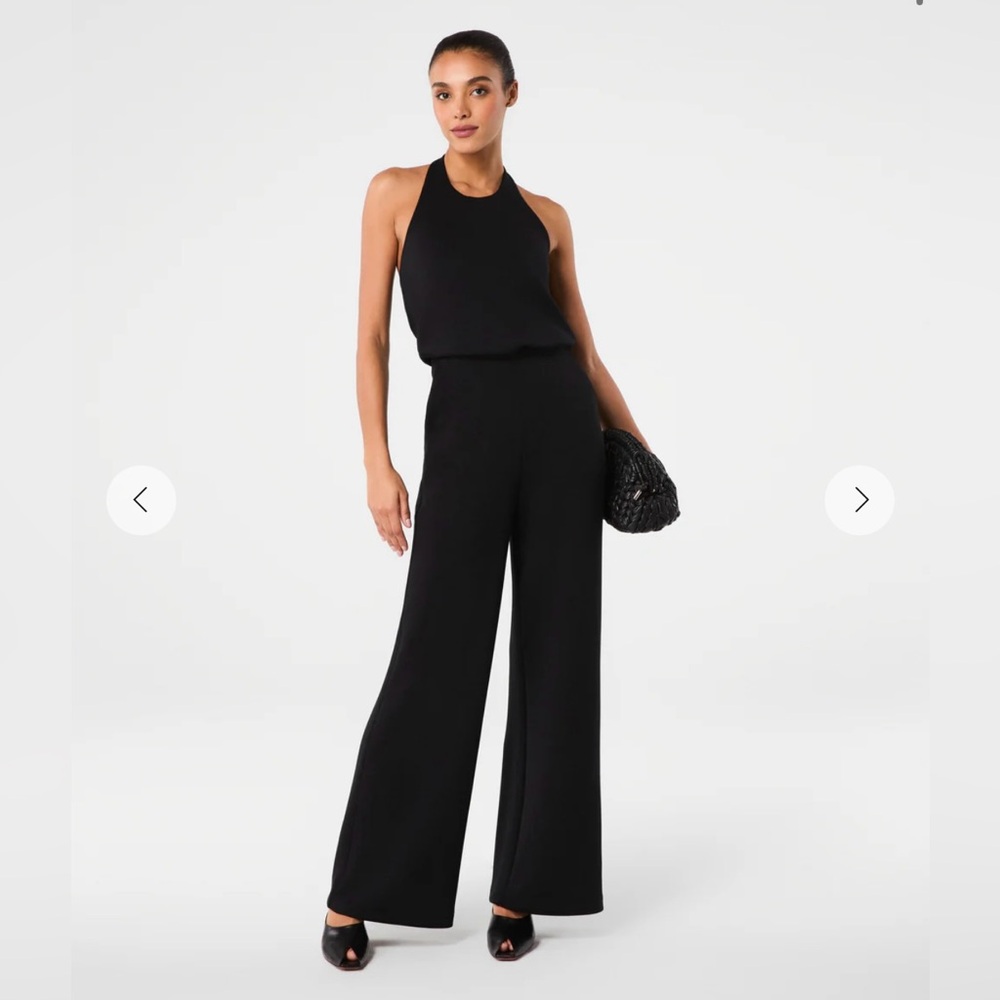 SPANX Airessentials Halter neck Black Jumpsuit NWT
